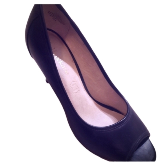 Kelly & Katie Black Peeptoe Heels - Picture 2 of 3